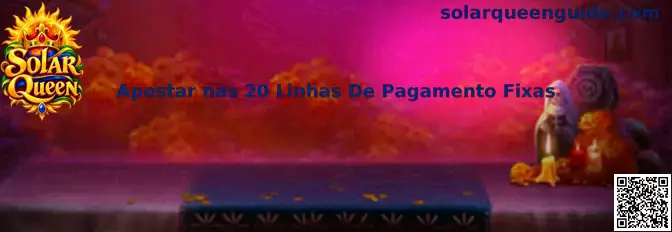 Guia Solar Queen sobre vinte linhas de pagamento fixas