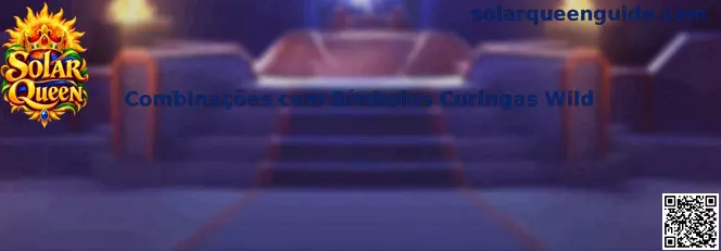 Guia visual sobre combinações com símbolos curingas Wild no Solar Queen