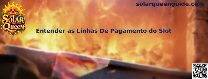 Representação educativa de linhas de pagamento em um slot Solar Queen