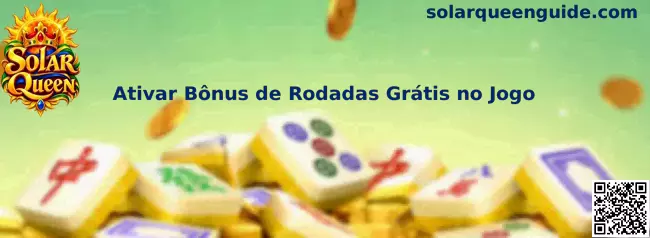 Guia visual do Solar Queen sobre ativação de bônus de rodadas grátis no jogo